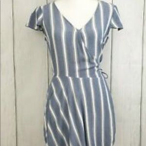 Hollister Blue/White striped romper size XS